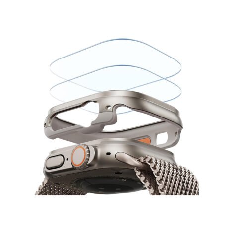 ESR Armorite Case for Apple Watch Ultra 3/2/1 (49mm) – Military Grade Protection with 2 Pack Glass Screen protectors